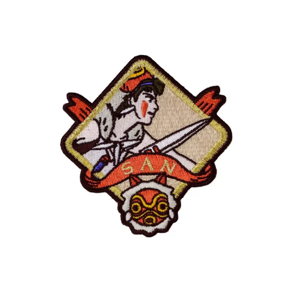 Clearance Badge Broderie Autocollant San - Princesse Mononoke Badges