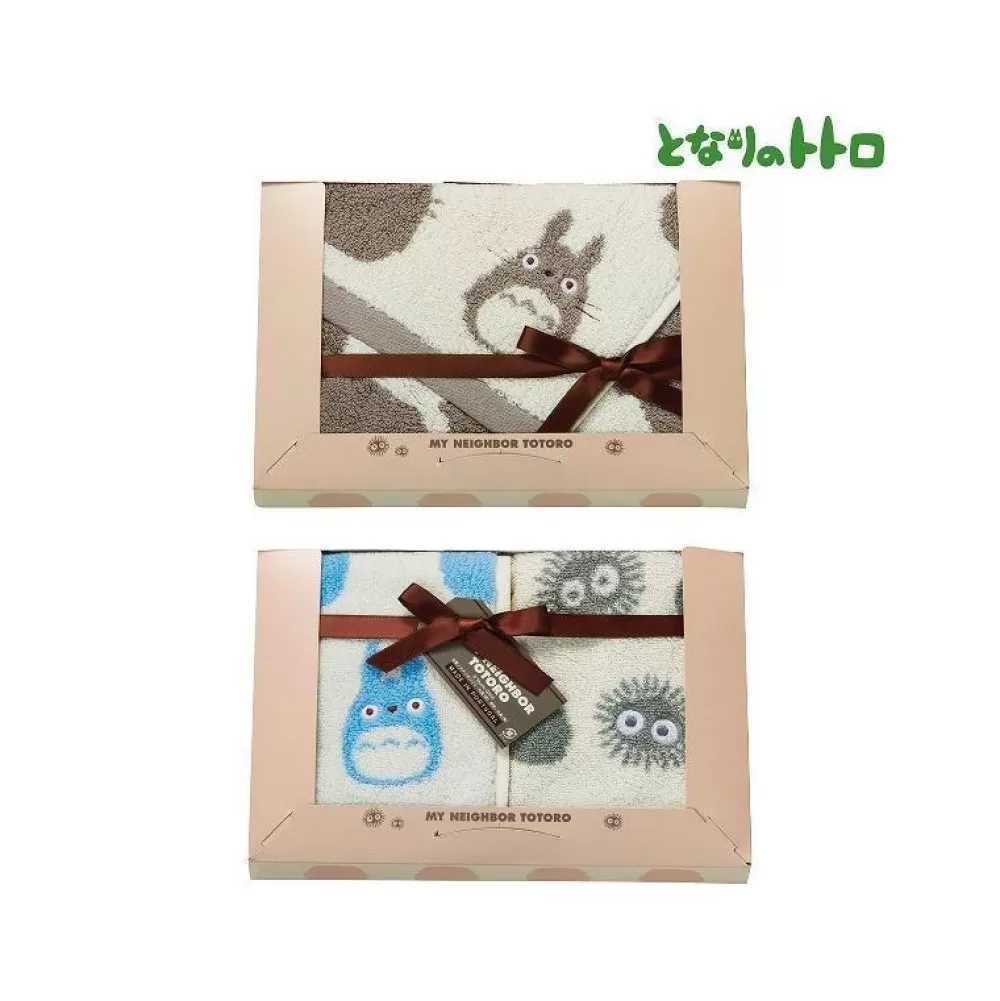 New Boite Cadeau 3 Serviettes Totoro&Noiraudes - Mon Voisin Totoro Linge De Maison