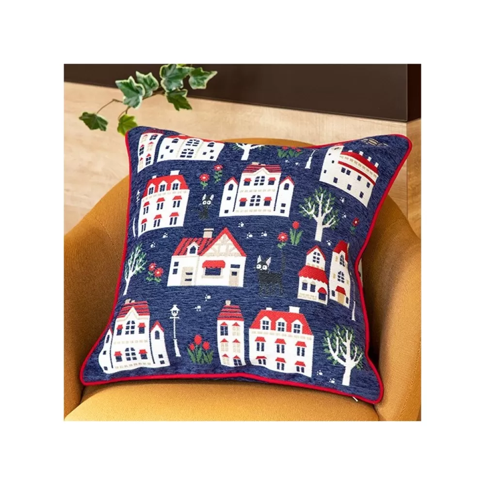 Cheap Coussin Jiji Maisons 45X45Cm - Kiki La Petite Sorciere Décoration