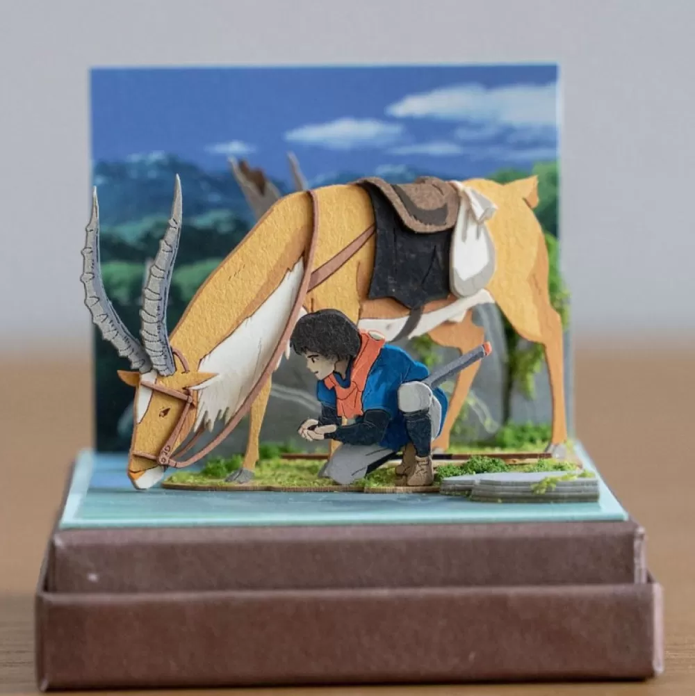 Discount Diorama Papier Ashitaka Et Yakuru -Princesse Mononoke Loisirs Créatifs