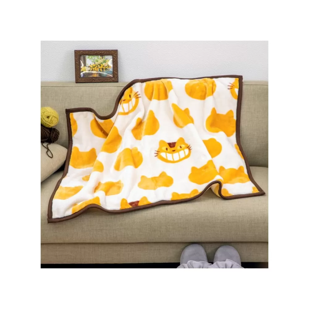 Hot Plaid Silhouette Chatbus 70X100 Cm - Mon Voisin Totoro Linge De Maison